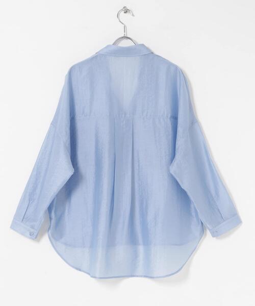 ITEMS URBANRESEARCH（アイテムズ アーバンリサーチ）の「シアーポケットスキッパーシャツ（シャツ/ブラウス・レディース・ブラック/ライトブルー/ホワイト/ミント/チャコールグレー・FREE）」の17枚目の写真