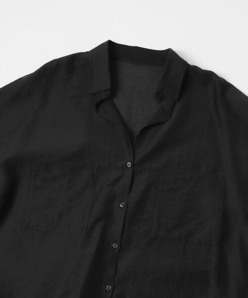 ITEMS URBANRESEARCH(アイテムズ アーバンリサーチ)の「シアーポケットスキッパーシャツ(シャツ/ブラウス・レディース・ブラック/ライトブルー/ホワイト/ミント/チャコールグレー・FREE)」の14枚目の写真