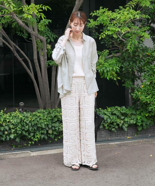 ITEMS URBANRESEARCH(アイテムズ アーバンリサーチ)の「シアーポケットスキッパーシャツ(シャツ/ブラウス・レディース・ブラック/ライトブルー/ホワイト/ミント/チャコールグレー・FREE)」の18枚目の写真