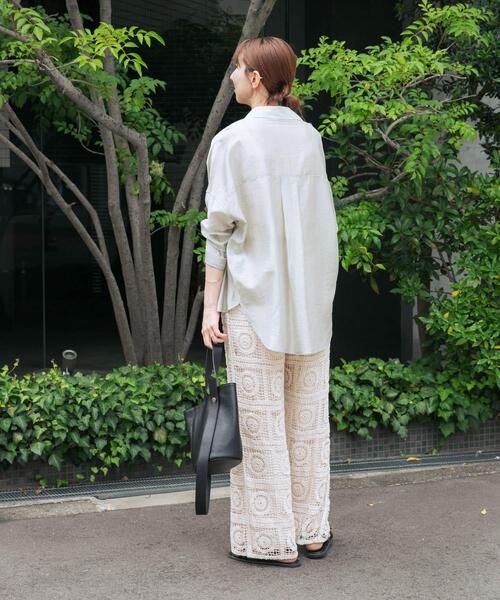 ITEMS URBANRESEARCH(アイテムズ アーバンリサーチ)の「シアーポケットスキッパーシャツ(シャツ/ブラウス・レディース・ブラック/ライトブルー/ホワイト/ミント/チャコールグレー・FREE)」の19枚目の写真