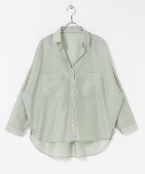 ITEMS URBANRESEARCH(アイテムズ アーバンリサーチ)の「シアーポケットスキッパーシャツ(シャツ/ブラウス・レディース・ブラック/ライトブルー/ホワイト/ミント/チャコールグレー・FREE)」の20枚目の写真