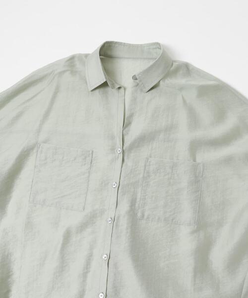 ITEMS URBANRESEARCH(アイテムズ アーバンリサーチ)の「シアーポケットスキッパーシャツ(シャツ/ブラウス・レディース・ブラック/ライトブルー/ホワイト/ミント/チャコールグレー・FREE)」の21枚目の写真