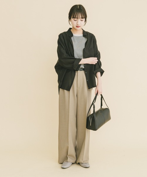 ITEMS URBANRESEARCH（アイテムズ アーバンリサーチ）の「シアーポケットスキッパーシャツ（シャツ/ブラウス・レディース・ブラック/ライトブルー/ホワイト/ミント・FREE）」の16枚目の写真