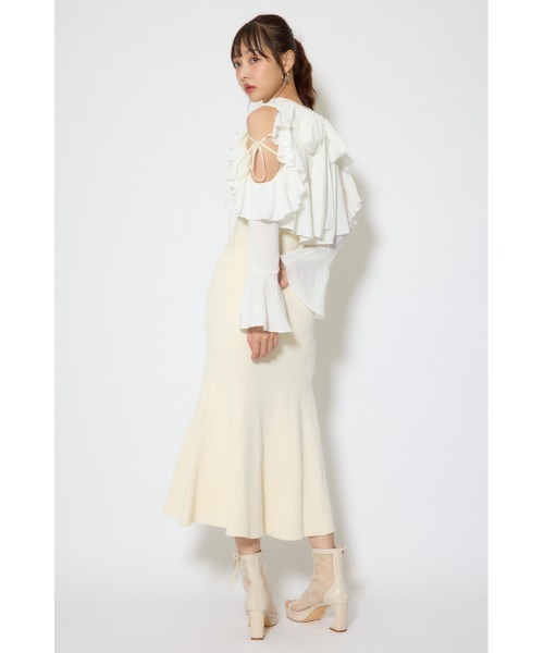 rienda(リエンダ)の「オープンショルダーフリルニットセットワンピース 春服(ワンピース・レディース・ブラック/ブラウン/ライトイエロー・FREE)」の22枚目の写真