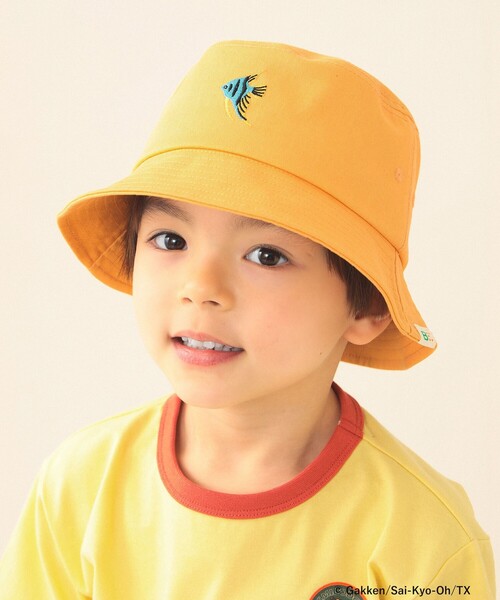 BEAMS mini（ビームスミニ）の「ツイル バケット ハット 2026SS（ハット・キッズ・オレンジ/ブルー・ONE SIZE）」の3枚目の写真