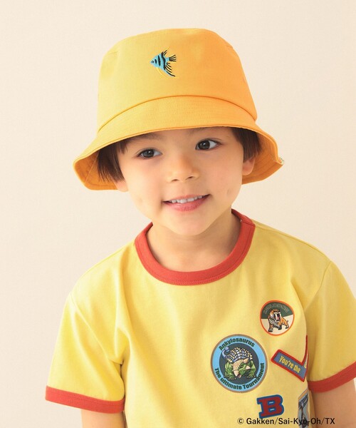BEAMS mini（ビームスミニ）の「ツイル バケット ハット 2026SS（ハット・キッズ・オレンジ/ブルー・ONE SIZE）」の4枚目の写真