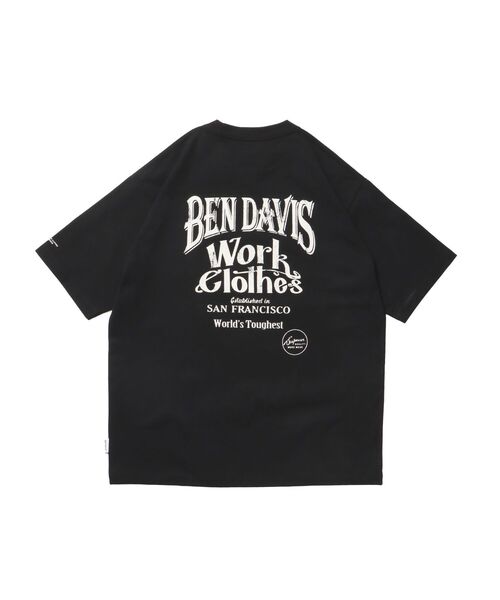 BEN DAVIS(ベンデイビス)の「【BEN DAVIS(ベンデイビス)】CLASSIC LOGO TEE NV / オーバーサイズ ヘビーウェイト 半袖 クルーネック プリント ワンポイント(Tシャツ/カットソー・メンズ・ブラック/ホワイト/ネイビー/ダークグリーン・X-LARGE/LARGE/MEDIUM)」の8枚目の写真