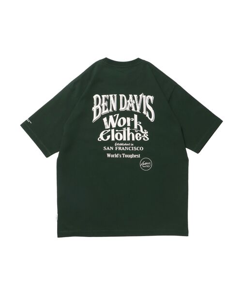 BEN DAVIS(ベンデイビス)の「【BEN DAVIS(ベンデイビス)】CLASSIC LOGO TEE NV / オーバーサイズ ヘビーウェイト 半袖 クルーネック プリント ワンポイント(Tシャツ/カットソー・メンズ・ブラック/ホワイト/ネイビー/ダークグリーン・X-LARGE/LARGE/MEDIUM)」の18枚目の写真