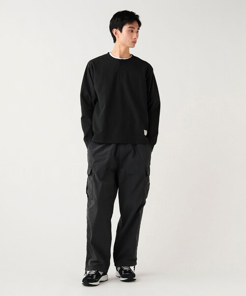 BEAMS HEART（ビームスハート）の「ポリエステル ワッフル ヘンリーネック カットソー（Tシャツ/カットソー・メンズ・ホワイト/ブラック・M/XL/L/S）」の11枚目の写真