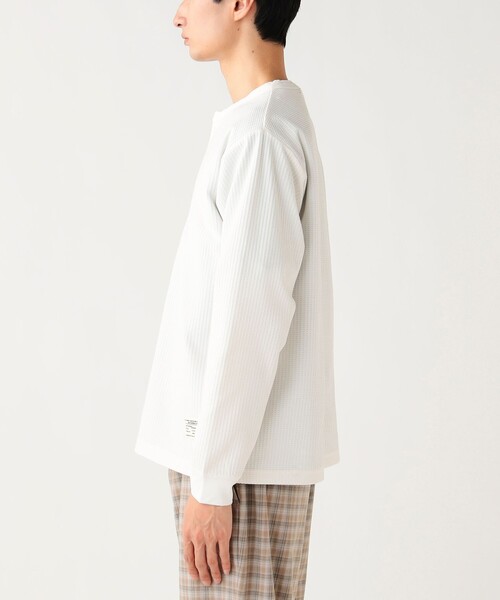 BEAMS HEART（ビームスハート）の「ポリエステル ワッフル ヘンリーネック カットソー（Tシャツ/カットソー・メンズ・ホワイト/ブラック・M/XL/L/S）」の15枚目の写真