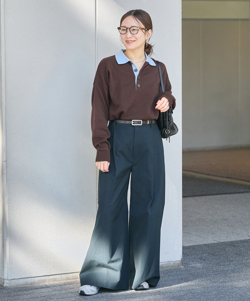 JOURNAL STANDARD(ジャーナルスタンダード)の「《追加2》ラガーニット(ニット/セーター・レディース・ブルー/グリーン/ブラウン・FREE)」の22枚目の写真