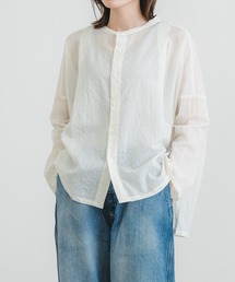 quadro | コットンラミーシャンブレースタンドシャツ(シャツ/ブラウス)