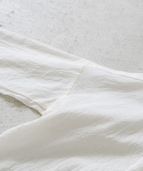 quadro（クオドロ）の「コットンラミーシャンブレースタンドシャツ（シャツ/ブラウス・メンズ・キナリ/ネイビー/グレー・FREE）」の10枚目の写真