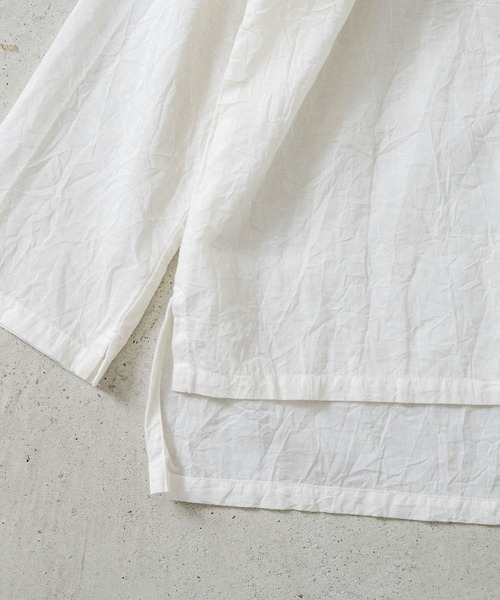 quadro（クオドロ）の「コットンラミーシャンブレースタンドシャツ（シャツ/ブラウス・メンズ・キナリ/ネイビー/グレー・FREE）」の11枚目の写真