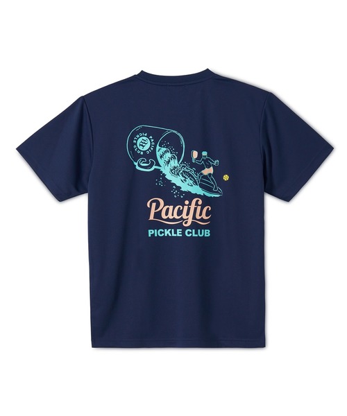 Pacific PICKLE CLUB(パシフィックピックルクラブ)の「PPC WAVE DRY T-SHIRT(Tシャツ/カットソー・メンズ・ネイビー/ホワイト/ピンク・L/S/M)」の3枚目の写真