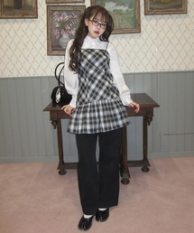 callautia（カラウティア）の「チェック柄レイヤードキャミチュニック（チュニック）」