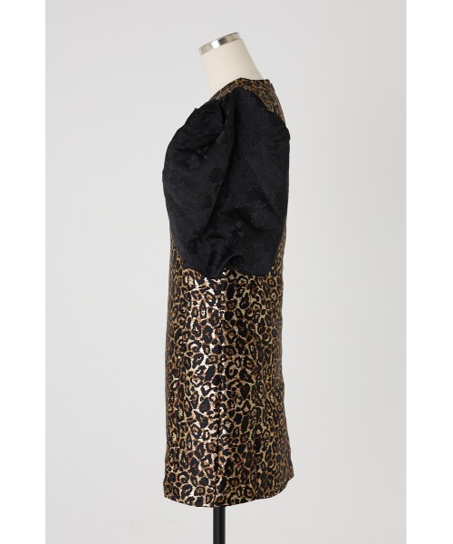 Sister Jane（シスタージェーン）の「Cherie Leopard Jacquard ミニワンピース（ワンピース・レディース・ブラウン・SMALL）」の7枚目の写真