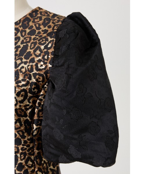 Sister Jane（シスタージェーン）の「Cherie Leopard Jacquard ミニワンピース（ワンピース・レディース・ブラウン・SMALL）」の4枚目の写真