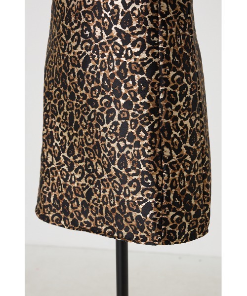 Sister Jane（シスタージェーン）の「Cherie Leopard Jacquard ミニワンピース（ワンピース・レディース・ブラウン・SMALL）」の3枚目の写真