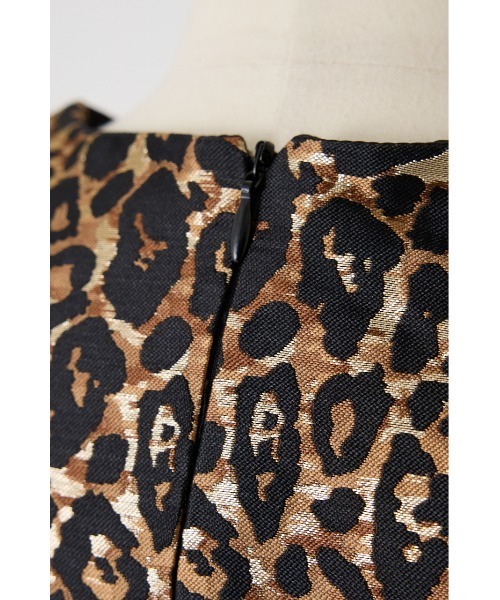 Sister Jane（シスタージェーン）の「Cherie Leopard Jacquard ミニワンピース（ワンピース・レディース・ブラウン・SMALL）」の2枚目の写真