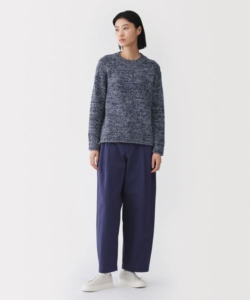 MUJI Labo（ムジラボ）の「〔MUJI Labo〕婦人　コットン混ブークレクルーネックセーター（ニット/セーター・レディース・アイボリー/ブラック/ネイビー・XL/L/M/S）」の13枚目の写真