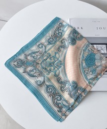 AS KNOW AS plus | インド シルク混パネルスカーフ 60×60(バンダナ/スカーフ)