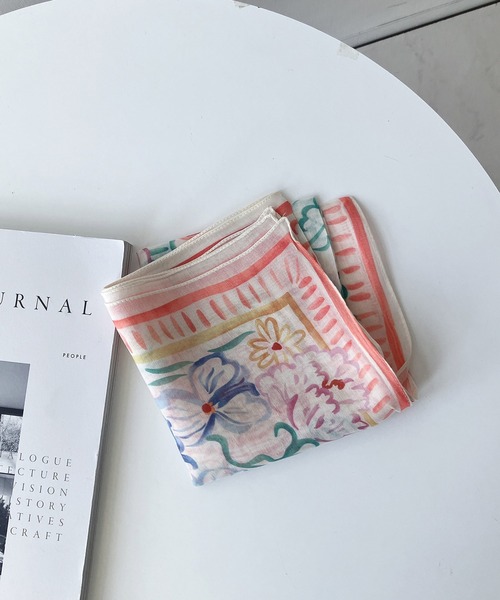 AS KNOW AS plus(アズノゥアズプラス)の「インド シルク混パネルスカーフ 60×60(バンダナ/スカーフ・レディース・C/D/E/F/A/H/B/G・FREE)」の22枚目の写真