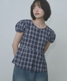 puff sleeve button blouse / パフスリーブボタンブラウス