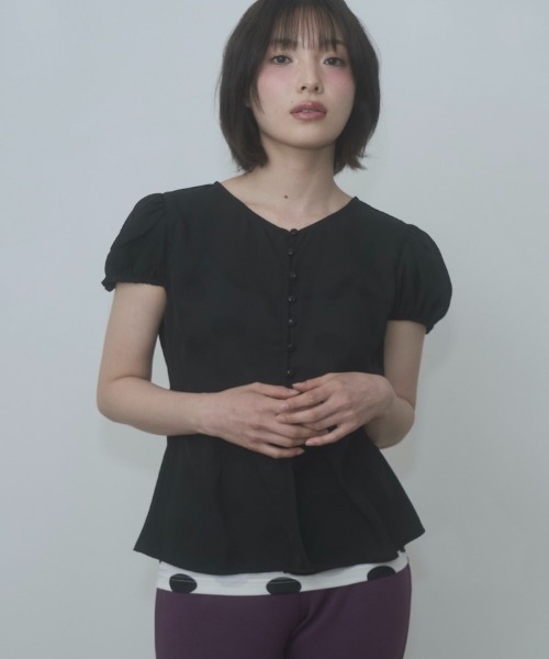 puff sleeve button blouse / パフスリーブボタンブラウス（シャツ