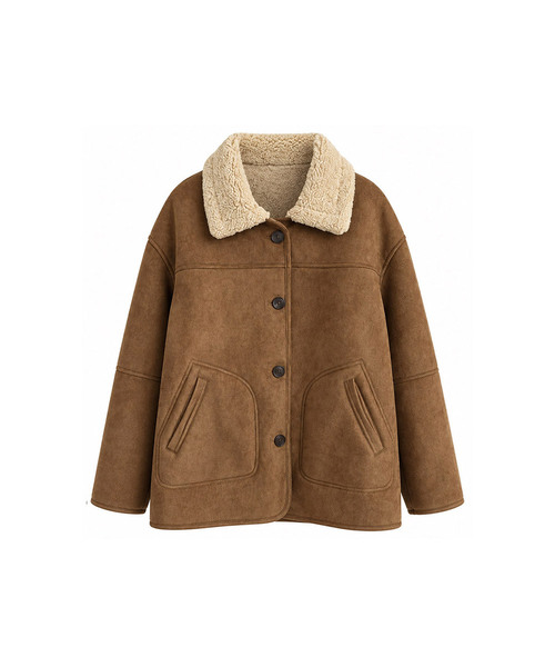 VASCARA(バスカラ)の「Shearling Suede Mustang Jacket (2colors)(その他アウター・レディース・キャメル/ブラウン・FREE)」の1枚目の写真
