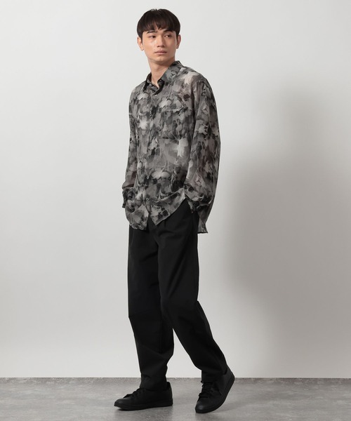LAKOLE(ラコレ)の「シアーガラシャツ長袖 / 645803(シャツ/ブラウス・メンズ・ブルー/ブラック/レッド・LARGE/MEDIUM)」の4枚目の写真