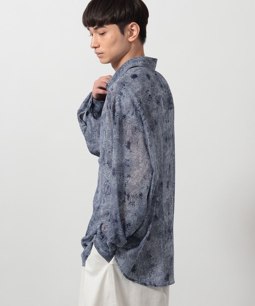 LAKOLE(ラコレ)の「シアーガラシャツ長袖 / 645803(シャツ/ブラウス・メンズ・ブルー/ブラック/レッド・LARGE/MEDIUM)」の7枚目の写真
