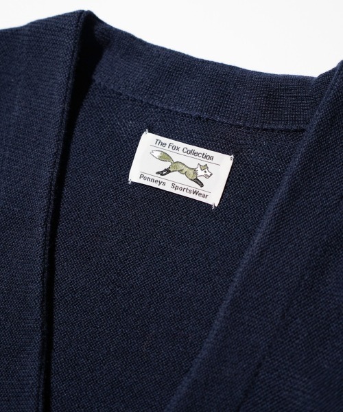 PENNEYS(ぺニーズ)の「PENNEY'S / ぺニーズ THE FOX ONE-POINT 80S CARDIGAN フォックス アクリルカーディガン(カーディガン/ボレロ・メンズ・ネイビー/ブラック/グレー・MEDIUM/LARGE/SMALL)」の15枚目の写真