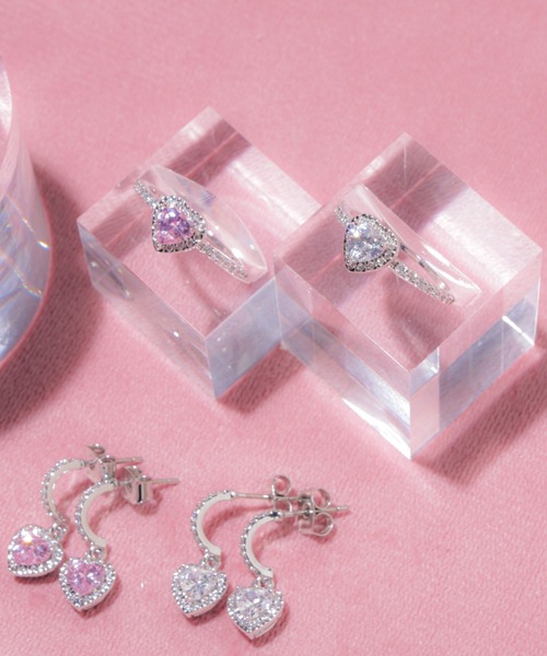 JILL by JILL STUART(ジルバイジルスチュアート)の「Cubic プチハートリング(リング・レディース・ピンク/シルバー・FREE)」の6枚目の写真