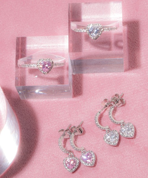 JILL by JILL STUART(ジルバイジルスチュアート)の「Cubic プチハートリング(リング・レディース・ピンク/シルバー・FREE)」の7枚目の写真