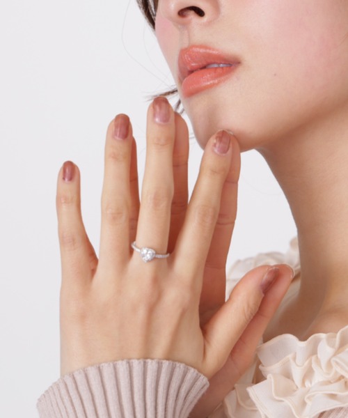 JILL by JILL STUART(ジルバイジルスチュアート)の「Cubic プチハートリング(リング・レディース・ピンク/シルバー・FREE)」の20枚目の写真