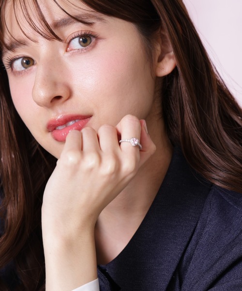 JILL by JILL STUART(ジルバイジルスチュアート)の「Cubic プチハートリング(リング・レディース・ピンク/シルバー・FREE)」の14枚目の写真