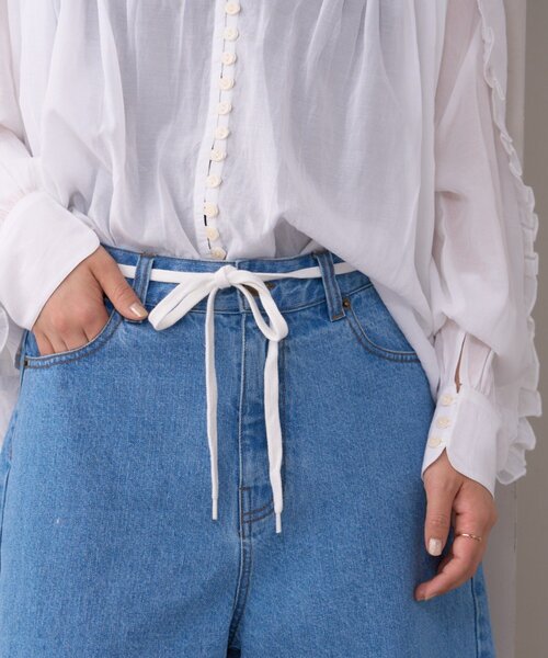 WILLOW（ウィロー）の「【willow】デニムハーフパンツ（デニムパンツ・レディース・ブルー・SMALL/MEDIUM）」の8枚目の写真