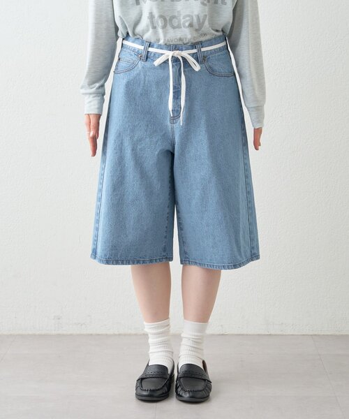 WILLOW（ウィロー）の「【willow】デニムハーフパンツ（デニムパンツ・レディース・ブルー・SMALL/MEDIUM）」の9枚目の写真