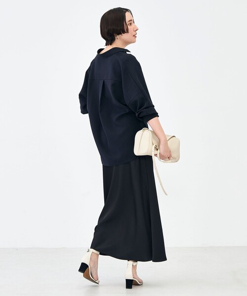 NOLLEY’S Sophi（ノーリーズソフィ）の「ウォッシャブルダブルサテンナロースカート（スカート・レディース・ブラック/カーキ/オフホワイト・38/36）」の21枚目の写真