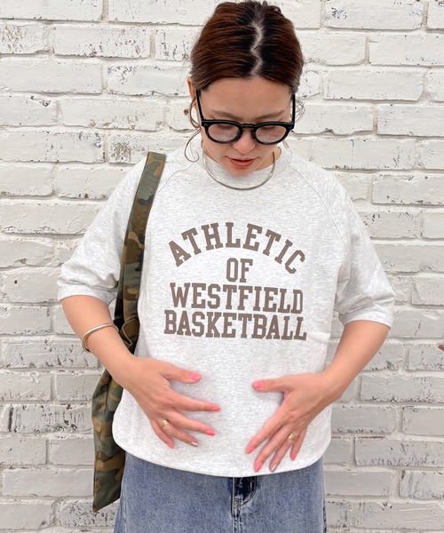 PUAL CE CIN（ピュアルセシン）の「【＠remi_usus企画】カレッジロゴミニ裏毛Tシャツ（Tシャツ/カットソー・レディース・オートミール/オフホワイト/グレー・FREE）」の10枚目の写真