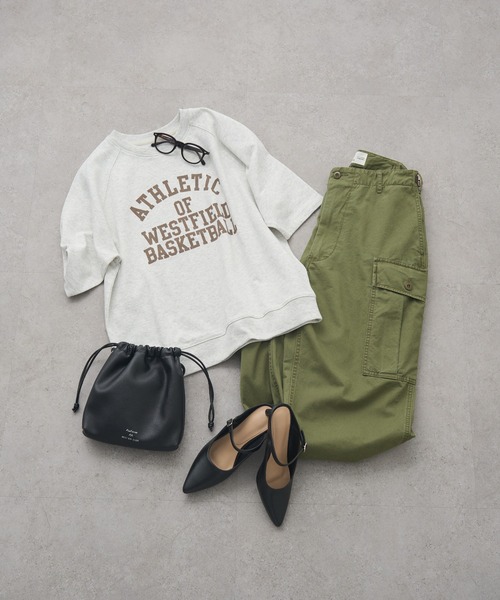 PUAL CE CIN（ピュアルセシン）の「【＠remi_usus企画】カレッジロゴミニ裏毛Tシャツ（Tシャツ/カットソー・レディース・オートミール/オフホワイト/グレー・FREE）」の6枚目の写真