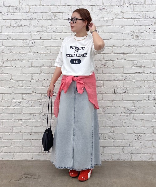 PUAL CE CIN（ピュアルセシン）の「【＠remi_usus企画】カレッジロゴミニ裏毛Tシャツ（Tシャツ/カットソー・レディース・オートミール/オフホワイト/グレー・FREE）」の8枚目の写真