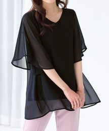 インナー付き上品ドレープチュニック
