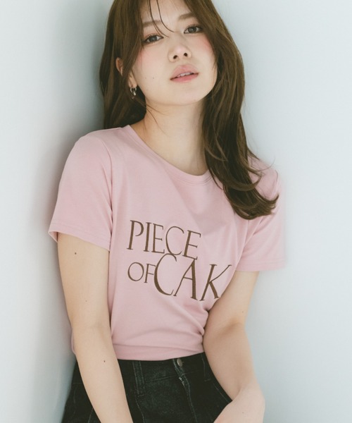 VANNIE U(ヴァニーユー)の「バイカラー刺繍ロゴTシャツ(Tシャツ/カットソー・レディース・ホワイト/ネイビー/ピンク・FREE)」の3枚目の写真