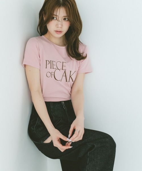 VANNIE U(ヴァニーユー)の「バイカラー刺繍ロゴTシャツ(Tシャツ/カットソー・レディース・ホワイト/ネイビー/ピンク・FREE)」の20枚目の写真