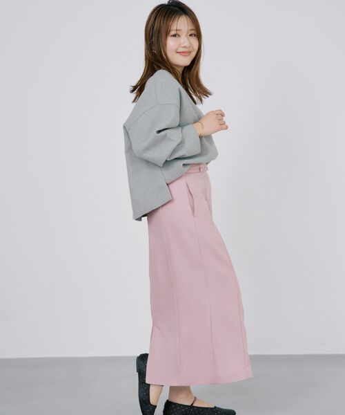 COHINA(コヒナ)の「ベルト付きパネルIラインスカート 【低身長・小柄女性】(スカート・レディース・ピンク/ホワイト/ブルー・XS-Short/S-Short/XS-Regular/S-Regular)」の10枚目の写真