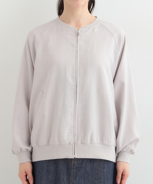 SHOO・LA・RUE（シューラルー）の「麻調リブブルゾン（ブルゾン・レディース・キャメル/ライトグレー/ブラック・03/02/01/04）」の16枚目の写真