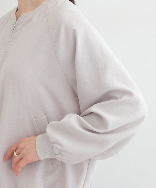 SHOO・LA・RUE（シューラルー）の「麻調リブブルゾン（ブルゾン・レディース・キャメル/ライトグレー/ブラック・03/02/01/04）」の20枚目の写真