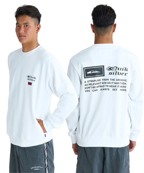 Quiksilver(クイックシルバー)の「QUIKSILVER メンズ BW MERCURY BOX SWEAT 長袖スウェット ルーズフィット 裏毛 トレーナー<MERCURY COLLECTION>【2026年春夏モデル】/クイックシルバー(スウェット・メンズ・ブラック/ホワイト/ホワイト系その他・LARGE/MEDIUM/X-LARGE)」の2枚目の写真